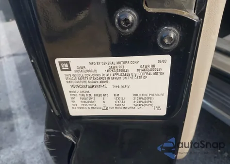 2003 Cadillac Escalade Standard from USA, damaged, VIN 1GYEC63T53R291546